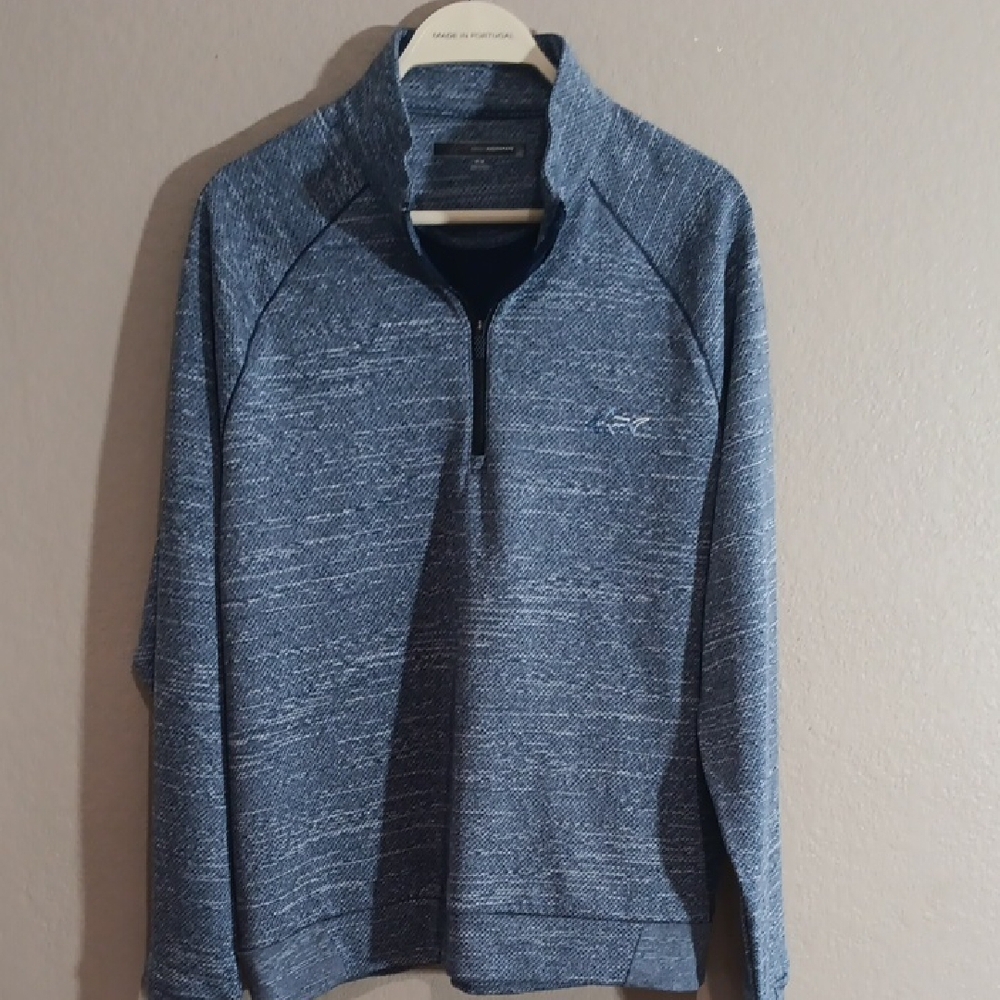 Greg Norman Collection Men's Marled Navy Quarter-Zip Sweater